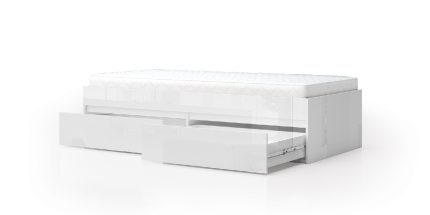 product - Високо модулно легло Лео 90 бяло гланц