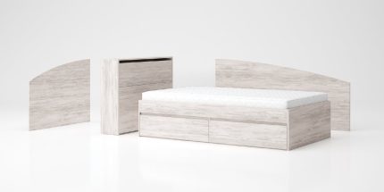 product - Висока модулна приста Лео 120 дъб бланко