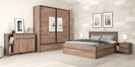product - Спален комплект Соренто браун с МДФ 18 мм