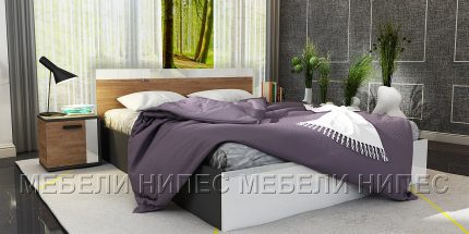 Легла - Спалня с 2 нощни шкафчета Матера