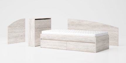 Високо модулно легло Лео 90 дъб бланко