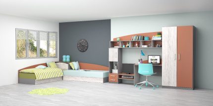 product - Детска стая с ъглови легла Томас 2