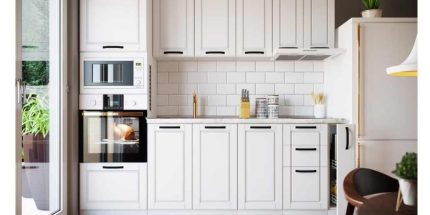 Кухни с MDF - Кухня с термоплот City 279 – МДФ бяло мат