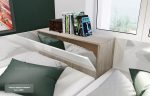 Комплект с високи ъглови легла (90/200) Сити 2043 с бяло гланц
