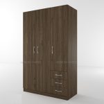 Гардероб трикрилен Сити 1028 орех адмирал