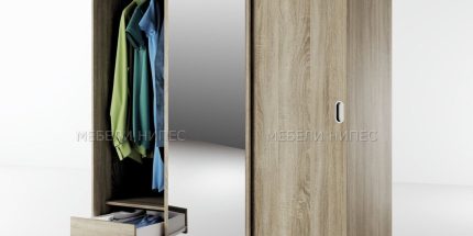 product - Гардероб с плъзгащи врати Сити 1006 сонома тъмна