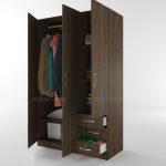 Гардероб трикрилен Сити 1028 орех адмирал