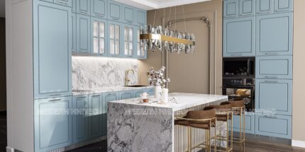 Кухни с MDF - Кухня с термоплот City 9123 – МДФ деним мат