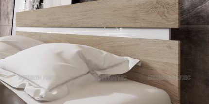 product - Спалня за матрак 180/200 см Сити 2045 сонома арвен/бяло гланц