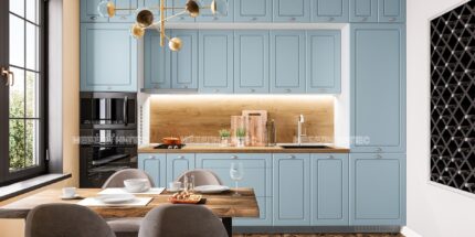 Кухни с MDF - Кухня с термоплот City 9129 – МДФ деним мат