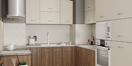 Кухни Сатен - Кухня City 9111 с термоплот