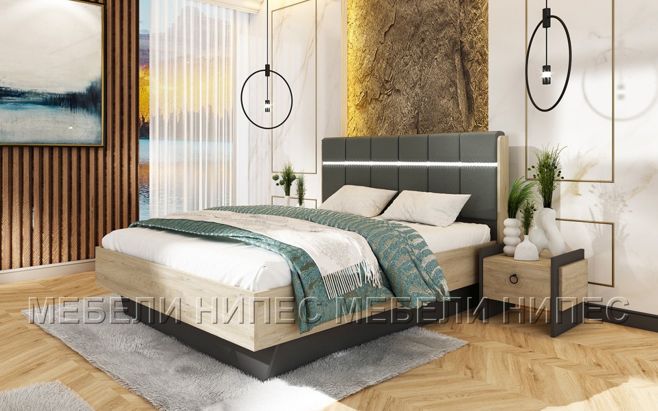 Спалня с нощни шкафчета Комфорт Спален комплект Комфорт