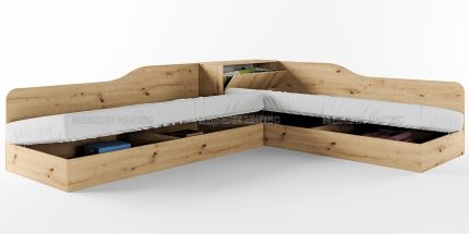 product - Ъглови легла с ракла Сити 2001 дъб артисан