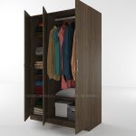 Гардероб трикрилен Сити 1002 орех адмирал