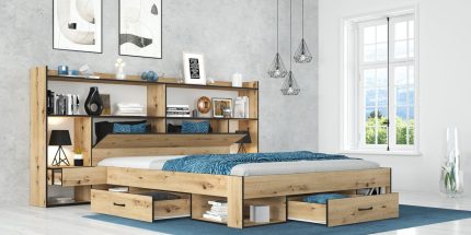 product - Спалня с надстройка Лайт артизан – промо цена