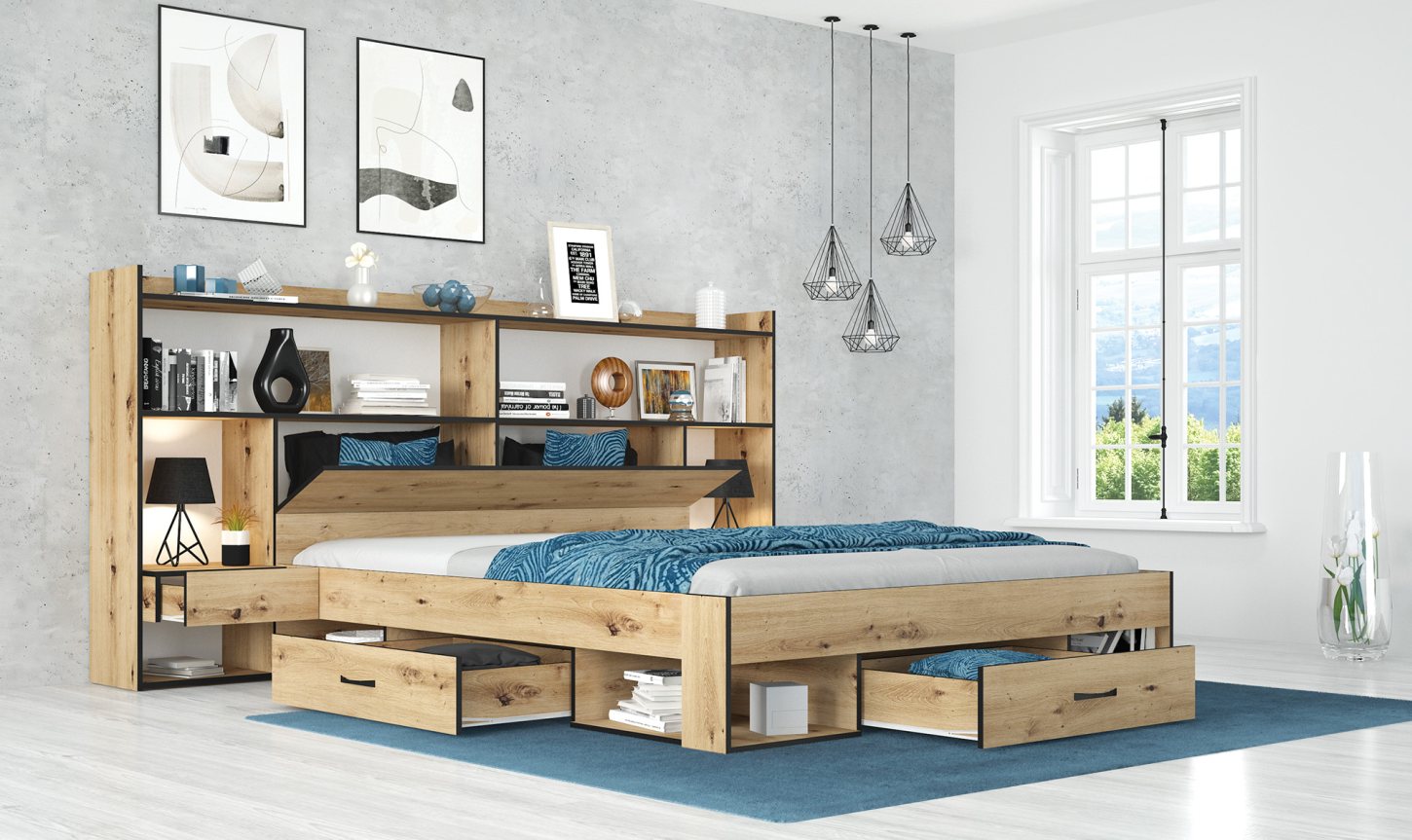 Спалня Лайт 2 - отворена Спален комплект Лайт 2