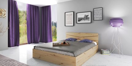 product - Спалня за матрак 160/200 см Сити 2008 дъб артисан