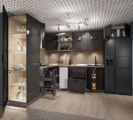 Кухня с термоплот City 9142 – МДФ антрацит гланц