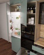 Кухня с термоплот City 9136 – МДФ олив мат