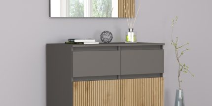 Скрин с огледало Симона графит