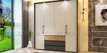 product - Гардероб Кинг с МДФ декор
