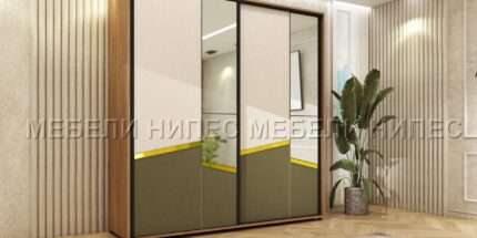 Гардероби - Гардеробс плъзгащи врати Мобили олив