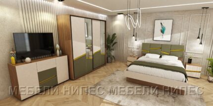 Спални - Спален комплект Мобили олив – НОВ МОДЕЛ
