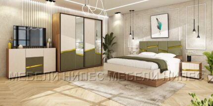 Спални - Спален комплект Мобили олив – НОВ МОДЕЛ