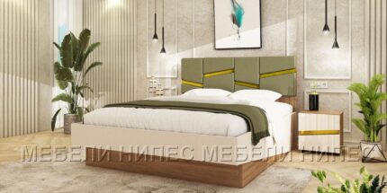 Легла - Спалня с нощни шкафчета Мобили олив