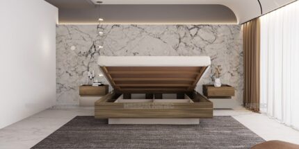 Легла - Спалня с нощни шкафчета Positano с МДФ