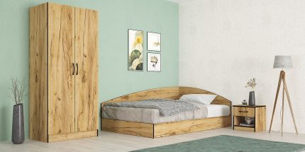 product - Спалня с приста Аполо 1 крафт