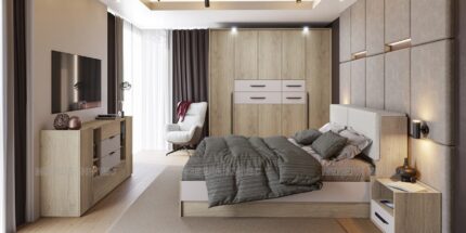 Спални - Спален комплект Сити 7090