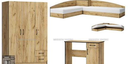 product - Модулна система с ъглови легла Аполо 209 голд крафт