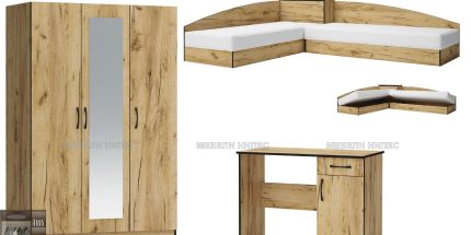 product - Модулна система с ъглови легла Аполо 503 голд крафт