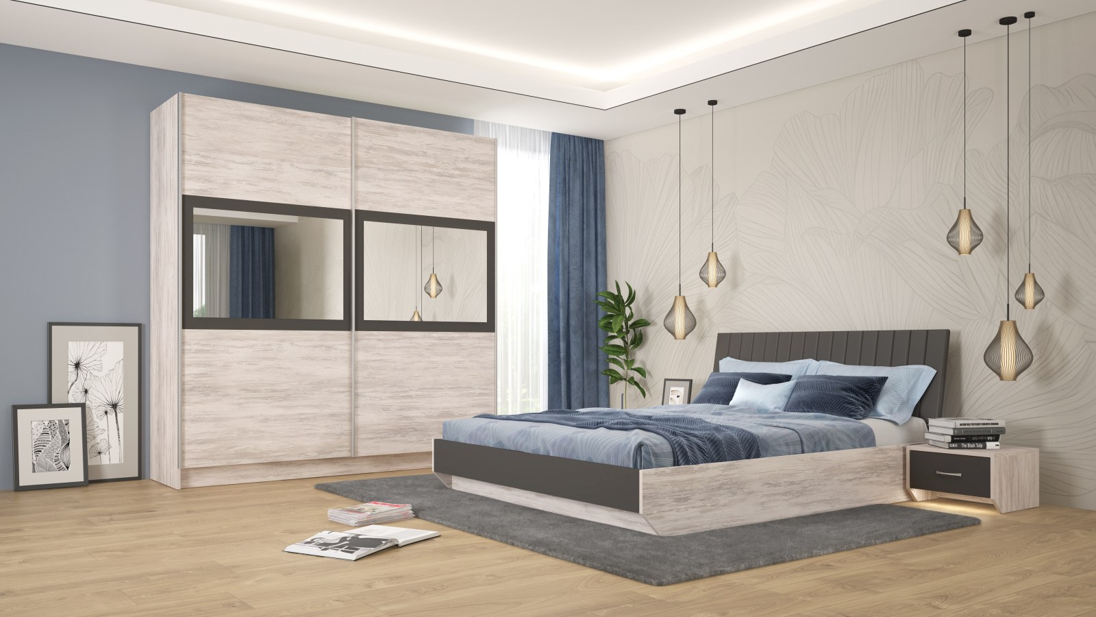 Спален комплект Модена бланко Спален комплект Модена 3 – Промо цена