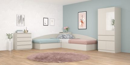 product - Модулна система с високи легла Лео 27 кашмир (90/200)