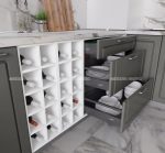 Кухня с термоплот City 9169 – МДФ цимент мат/крийм гланц