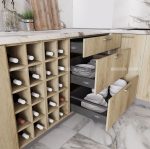 Кухня с термоплот City 9204 – МДФ арвен сонома/крийм гланц