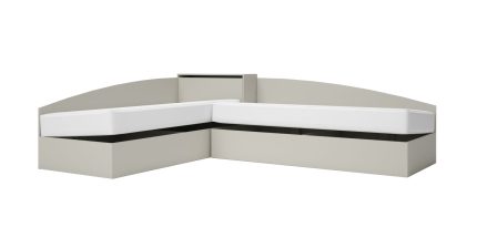 product - Комплект с високи легла Лео 107 за матраци 90/200 см – кашмир